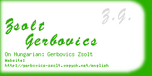 zsolt gerbovics business card